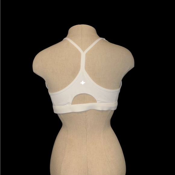 HALARA White Ribbed Sports Bra - Picture 3 of 3